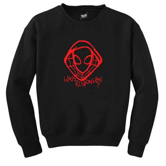 Spider Gwen Siyah Sweatshirt