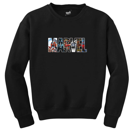 Marvel Spiderman in Post Siyah Sweatshirt