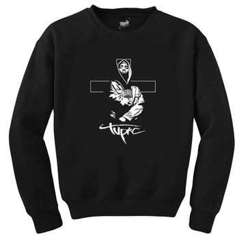 Tupac Angel Siyah Sweatshirt