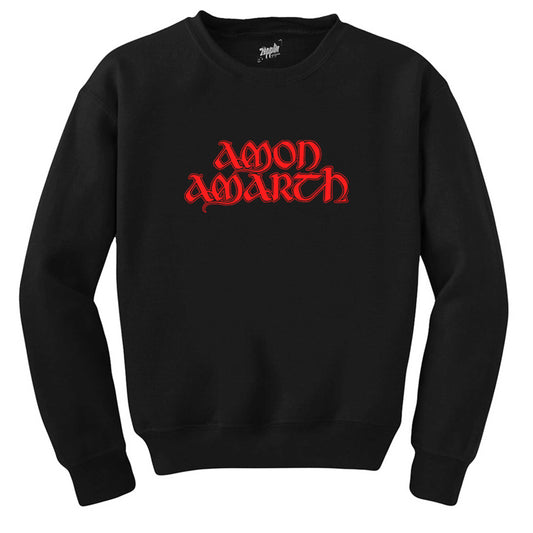 Amon Amarth Logo Classic Siyah Sweatshirt