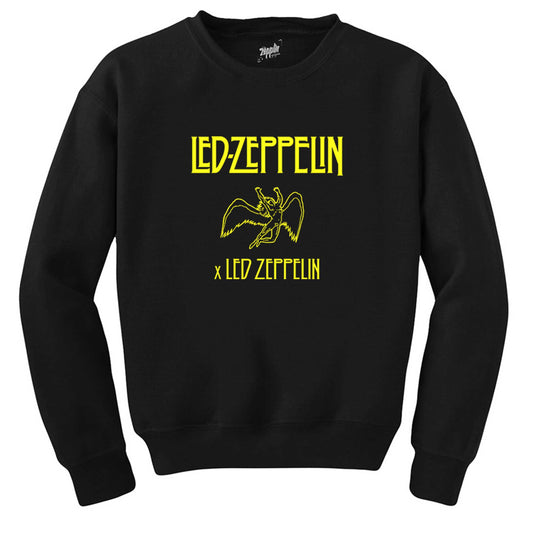 Led Zeppelin Angel Siyah Sweatshirt