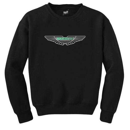 Aston Martin Logo 2 Siyah Sweatshirt