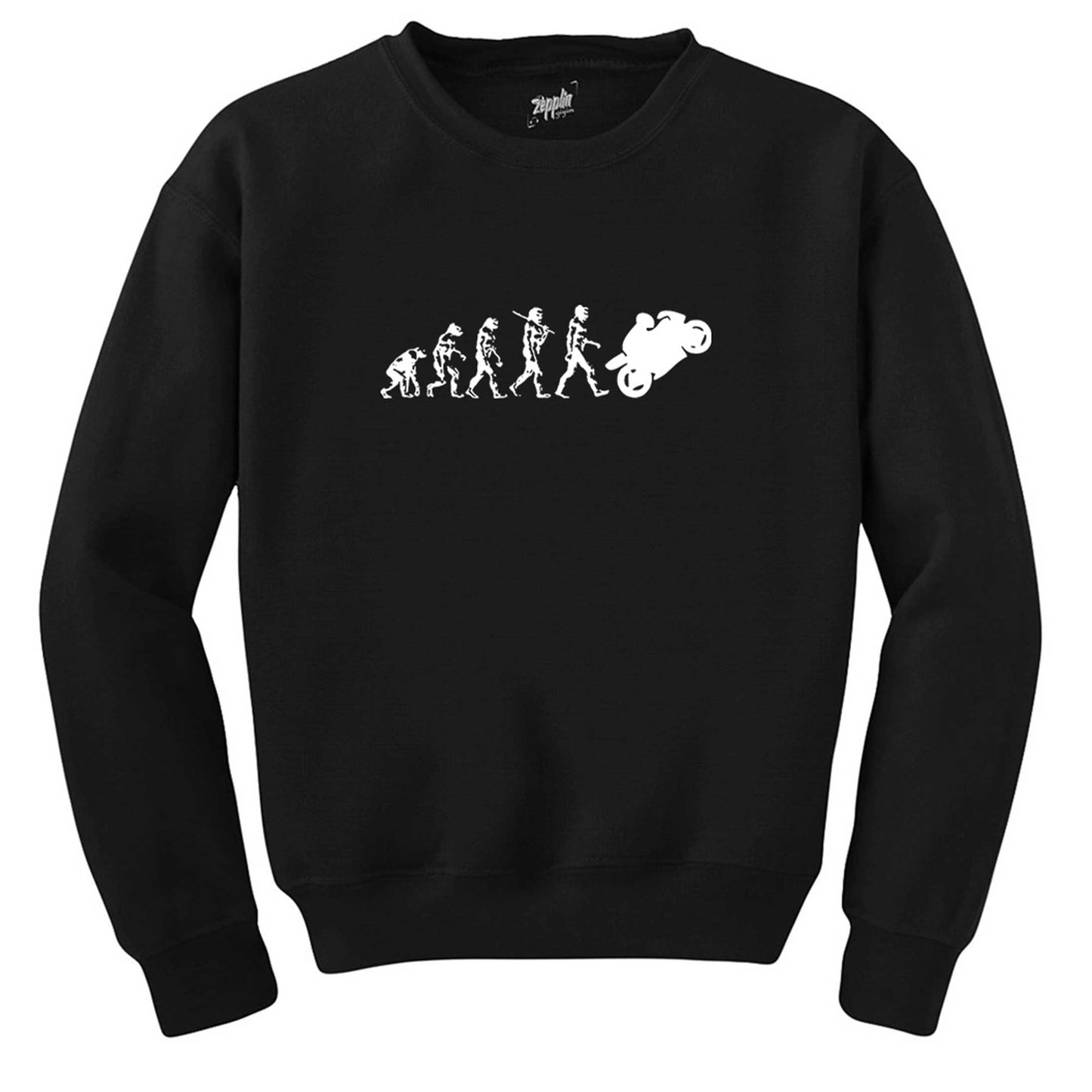 Motocycle Evolution Siyah Sweatshirt