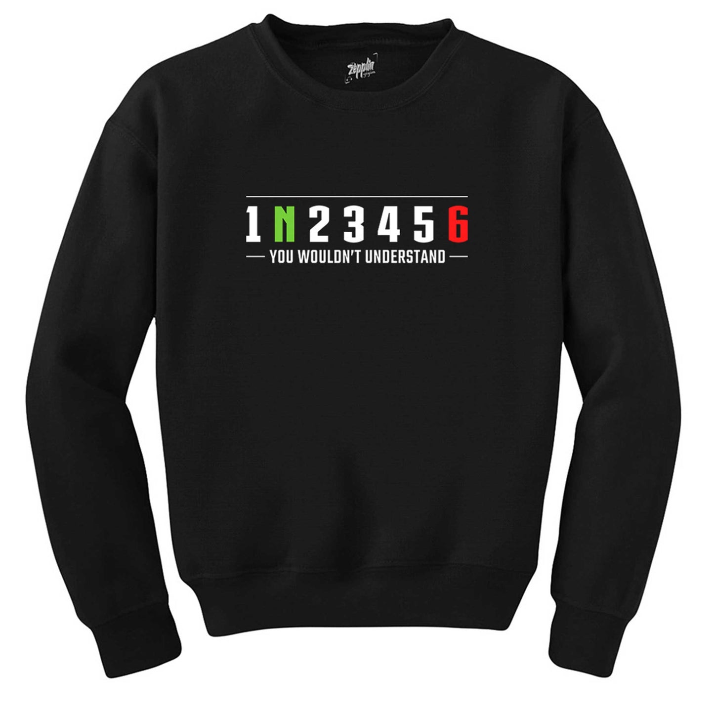Motocycle Gears Siyah Sweatshirt