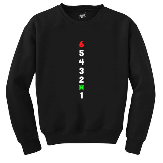 Motocycle Gears 1N23456 Siyah Sweatshirt