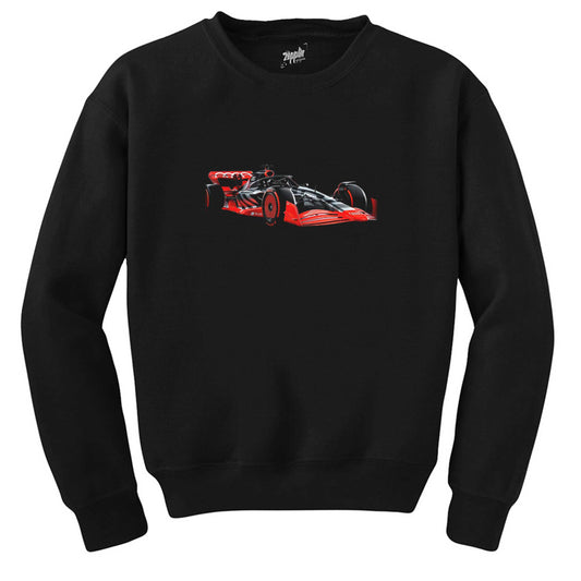 F1 Audi Car Siyah Sweatshirt