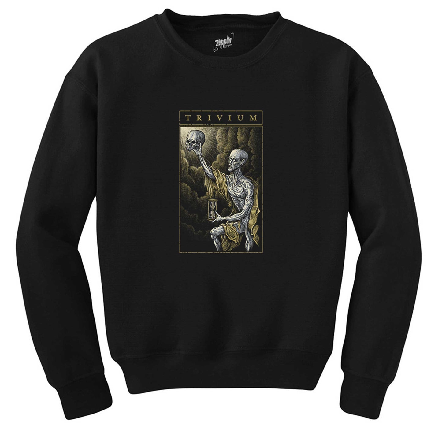 Trivium Skull Siyah Sweatshirt