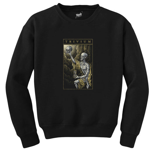 Trivium Skull Siyah Sweatshirt