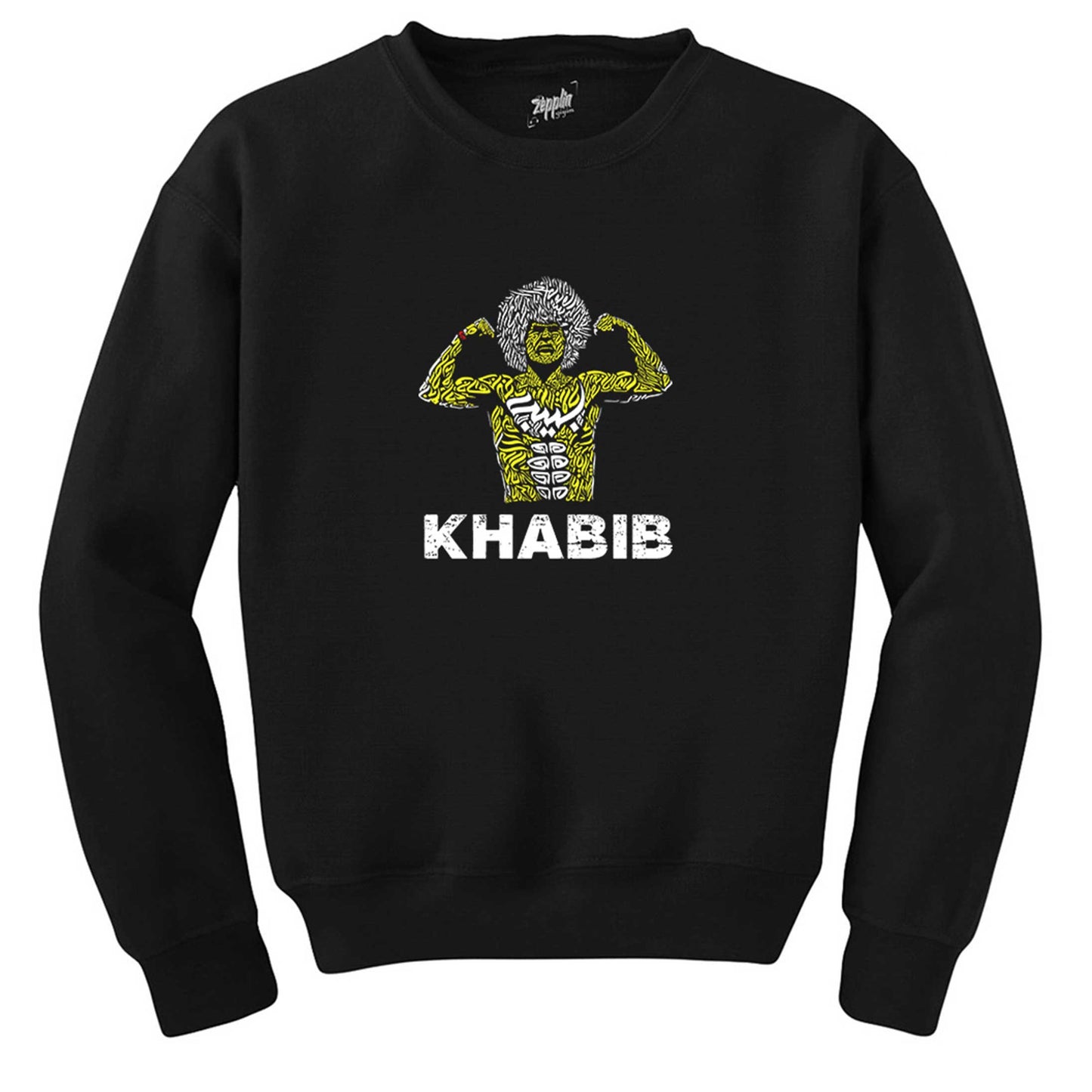 Khabib Graphic Siyah Sweatshirt