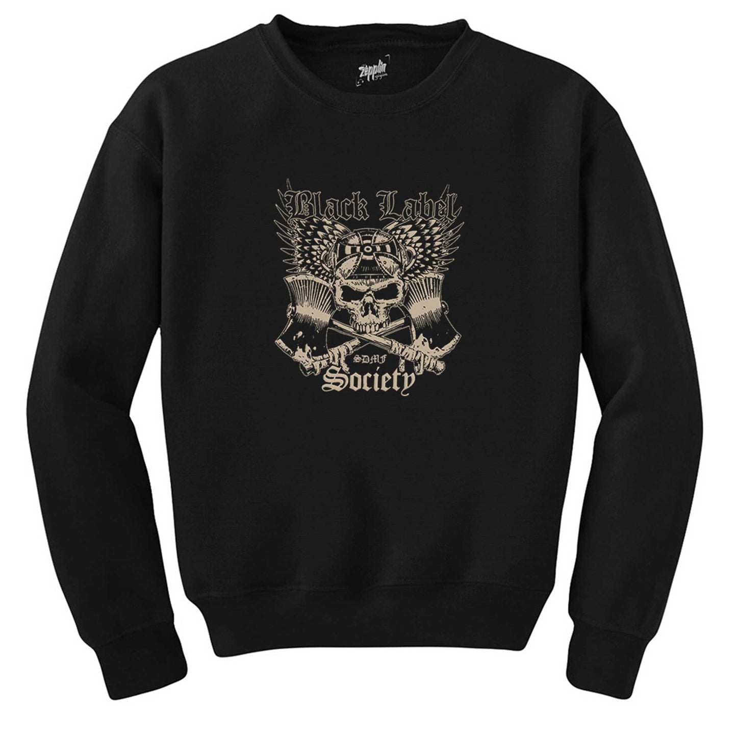 Black Label Society Skull Classic Siyah Sweatshirt