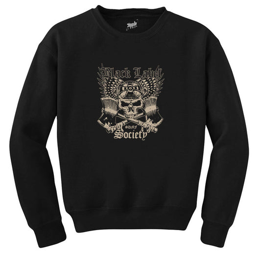 Black Label Society Skull Classic Siyah Sweatshirt