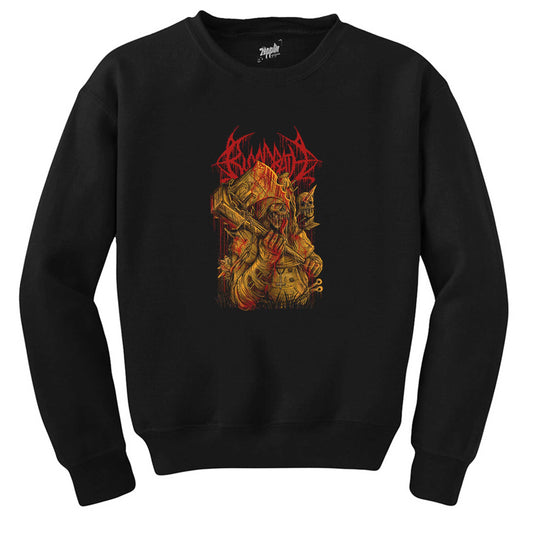 Bloodbath Skull Siyah Sweatshirt