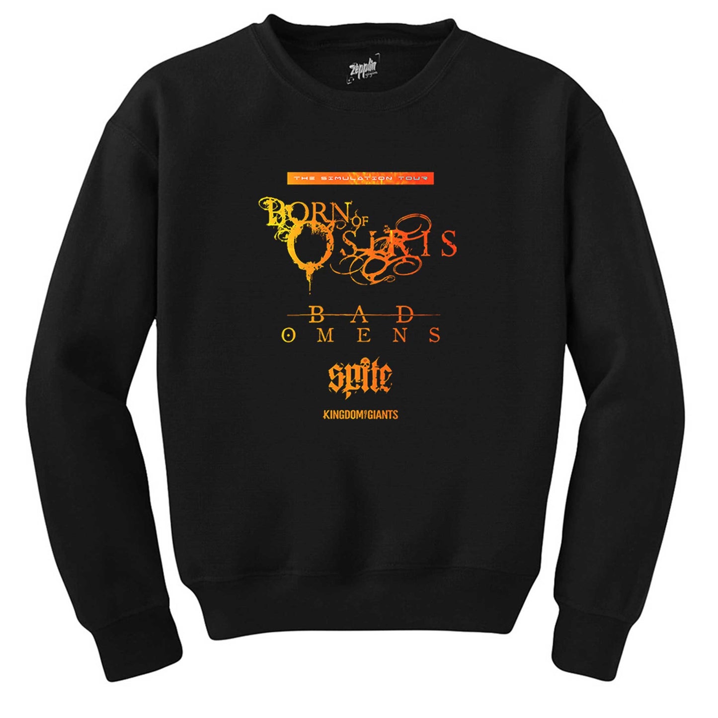 Born Of Osiris Simulation American Tour Siyah Sweatshirt