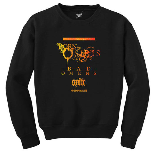 Born Of Osiris Simulation American Tour Siyah Sweatshirt