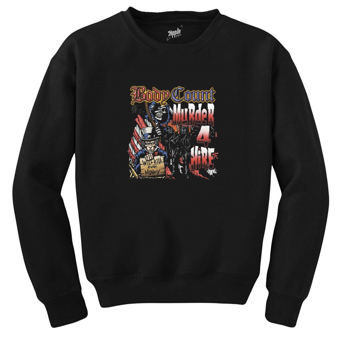 Body Count Murder 4 Hire Siyah Sweatshirt