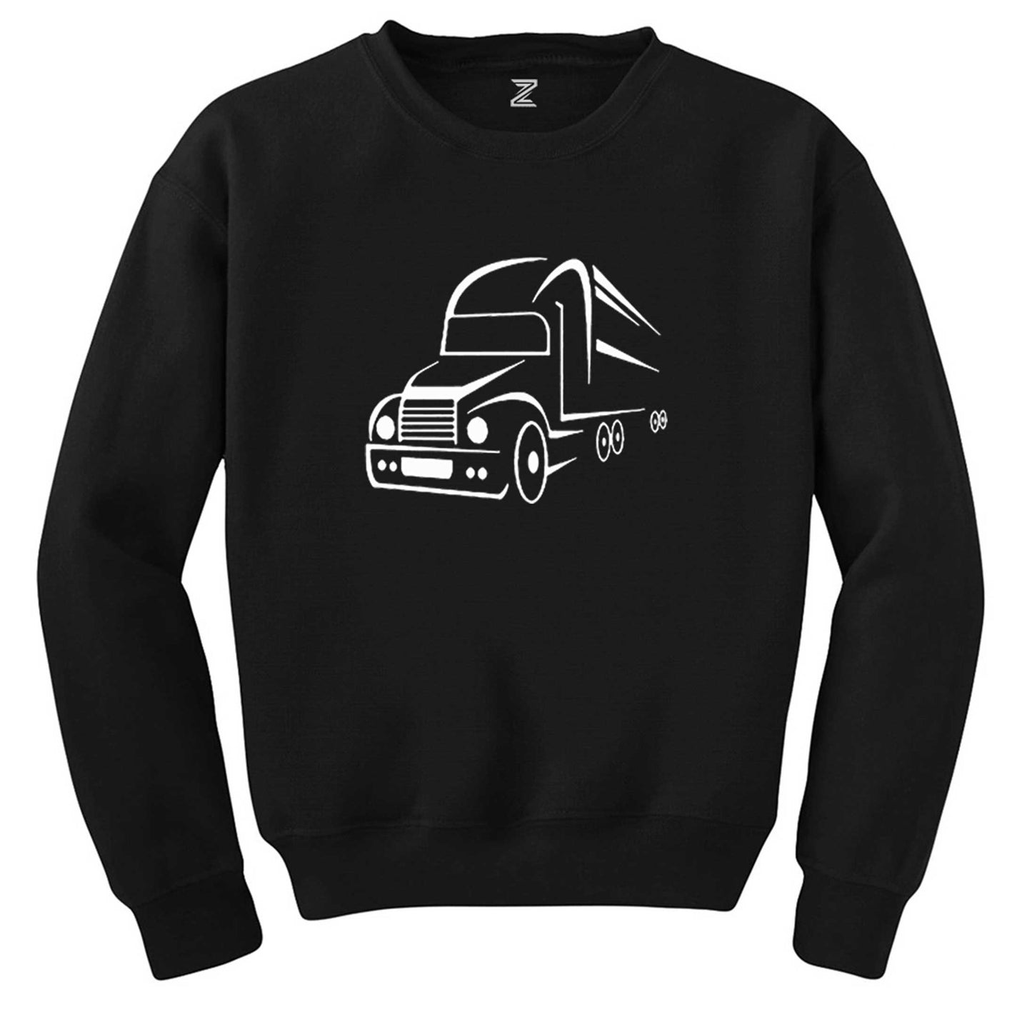 Tır Silüet Siyah Sweatshirt