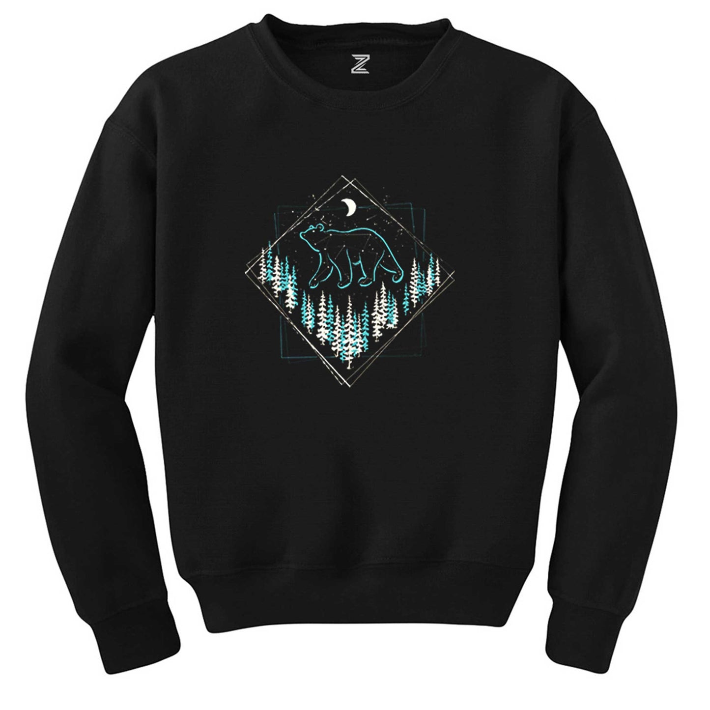 Bear Takım Yıldızı Siyah Sweatshirt