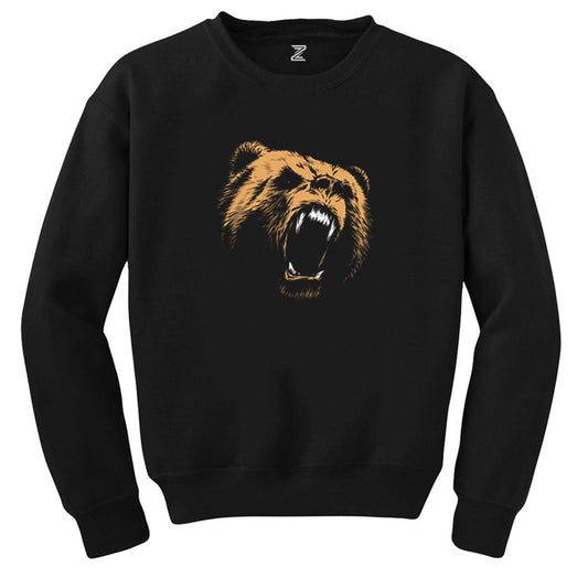 Grizzly Bear Siyah Sweatshirt