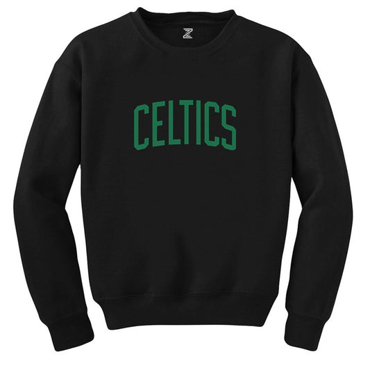 Boston Celtics Yazı Siyah Sweatshirt