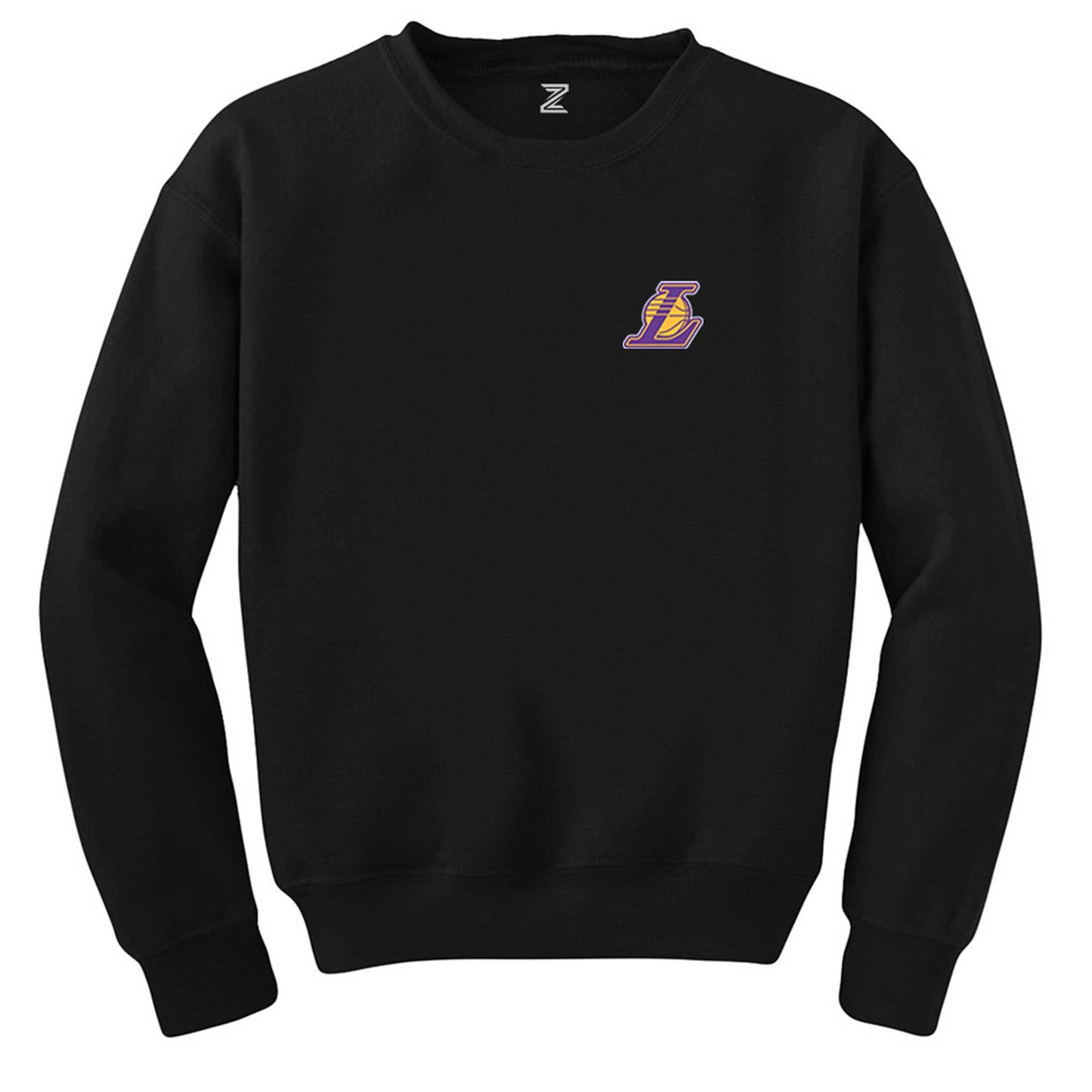 Los Angeles Lakers Logo Siyah Sweatshirt
