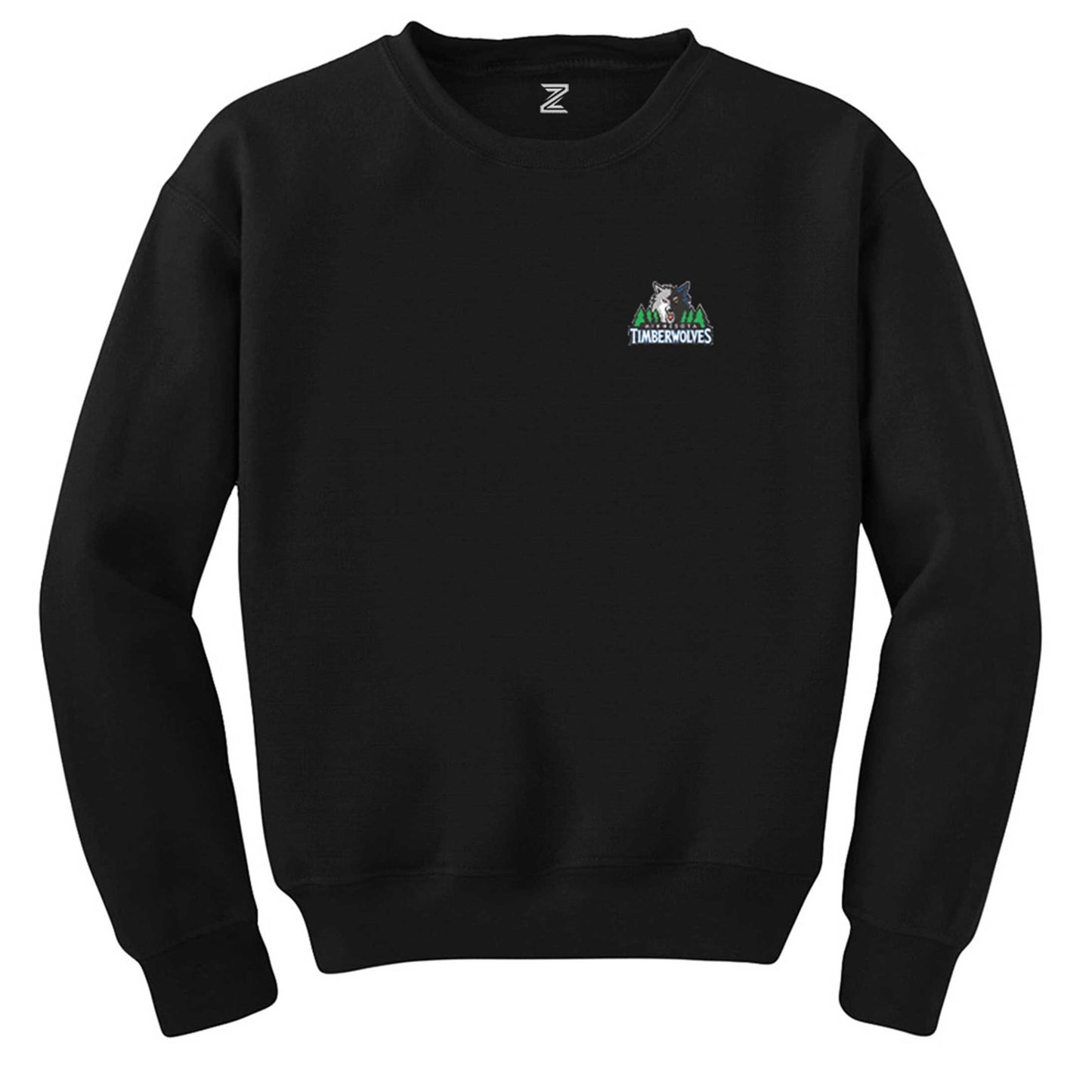 Timberwolves Logo Siyah Sweatshirt