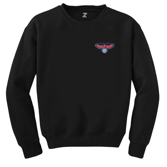 Atlanta Hawks Logo Siyah Sweatshirt