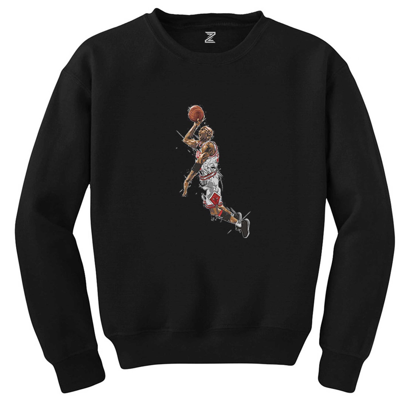 Micheal Jordan Attempt Siyah Sweatshirt