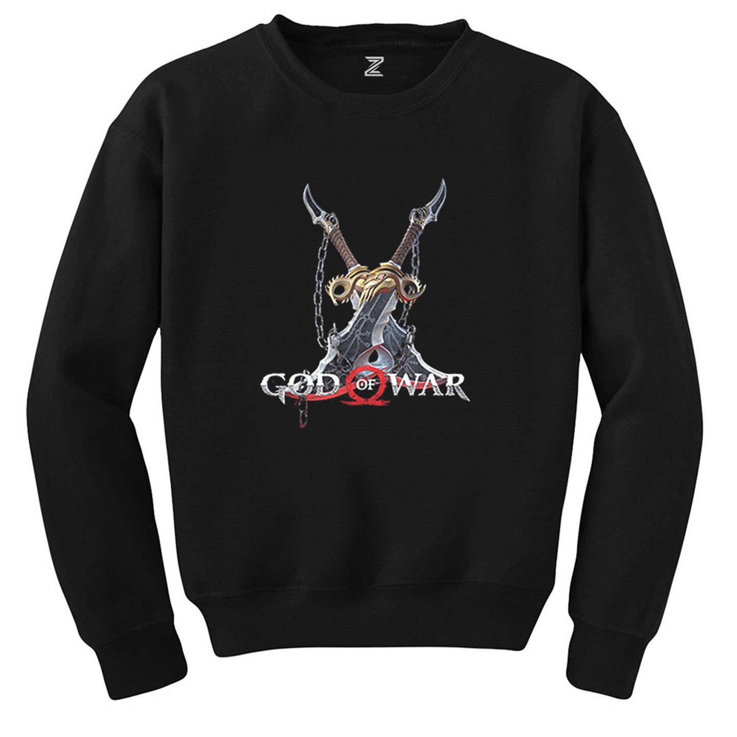 God Of War Kratos Kılıçları Siyah Sweatshirt