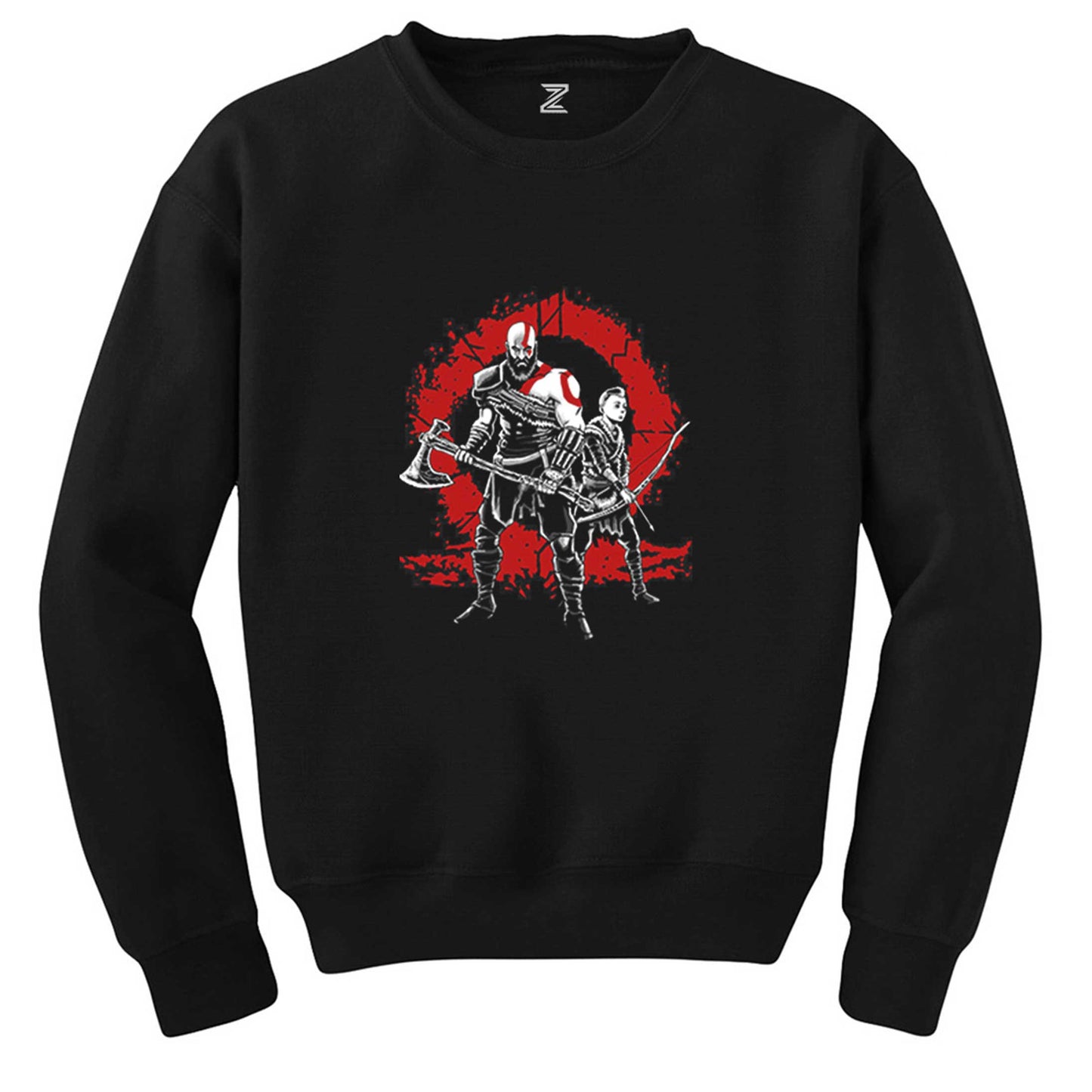 God Of War Logo Lineage Siyah Sweatshirt