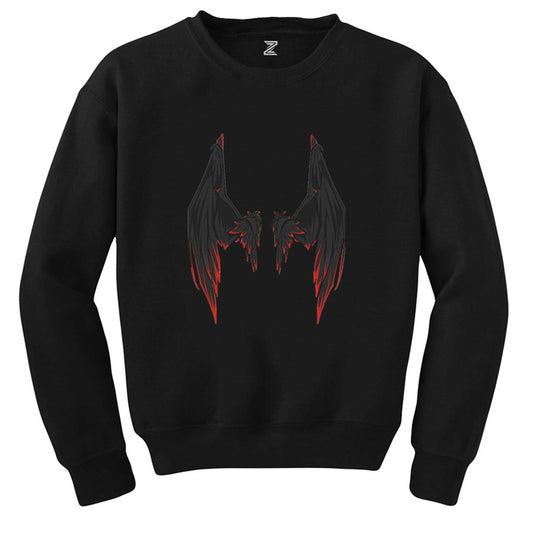 Lucifer Black Wing Siyah Sweatshirt