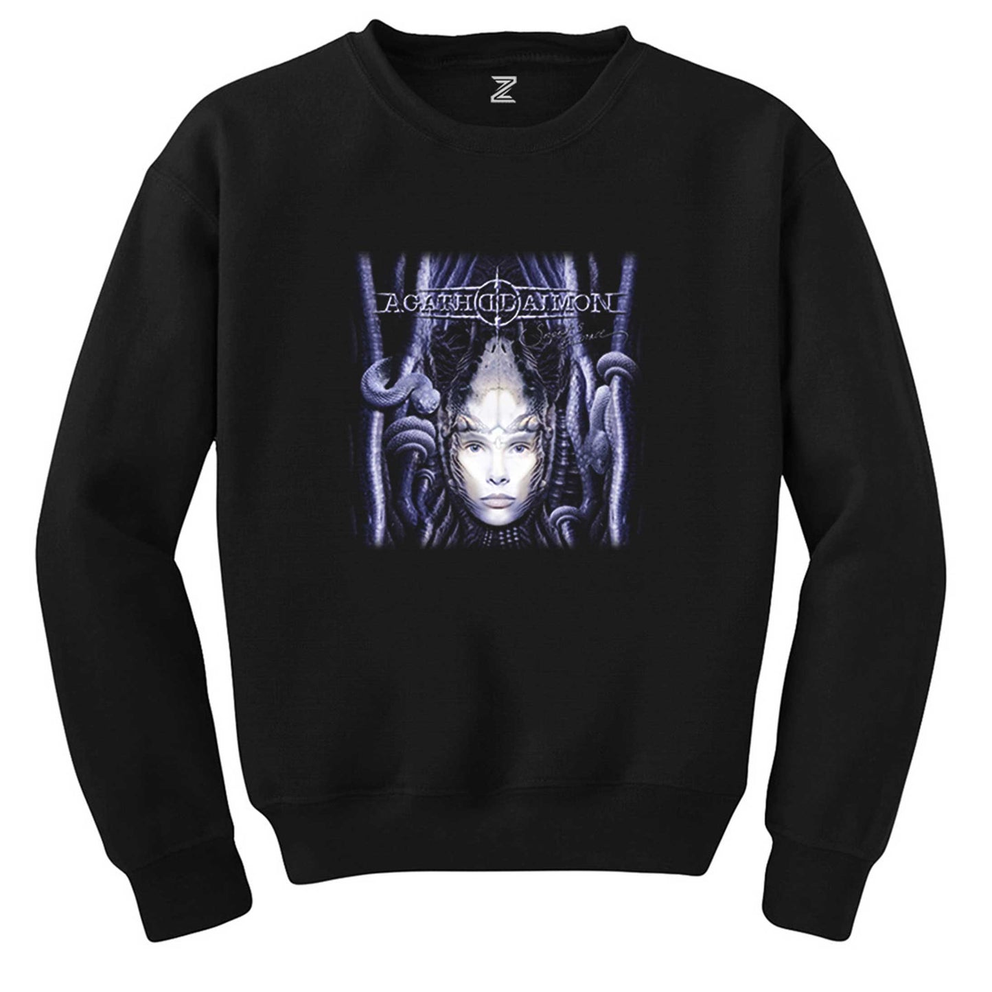 Agathodaimon Serpent's Embrace Siyah Sweatshirt