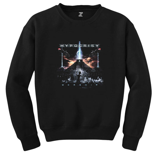 Hypocrisy Worship Siyah Sweatshirt