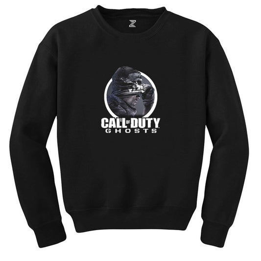 Call Of Duty Ghosts Text Siyah Sweatshirt