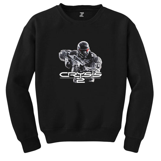 Crysis Black Masked Fighter Siyah Sweatshirt