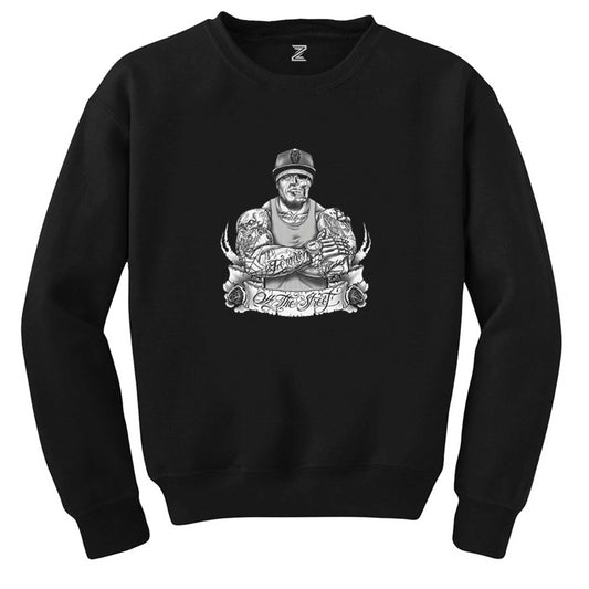 GTA All The Street Tattooed Man Siyah Sweatshirt