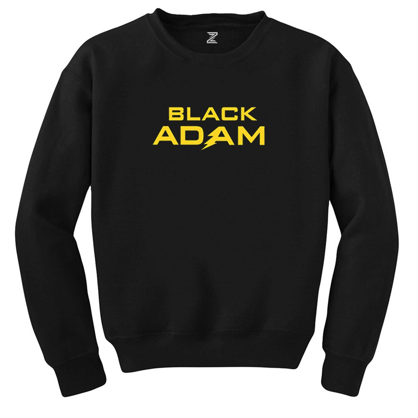 Black Adam Yellow Text Siyah Sweatshirt