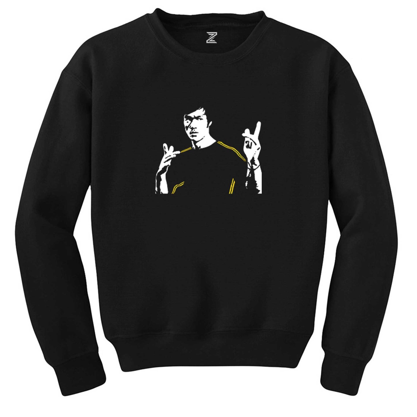 Bruce Lee Figure Siyah Sweatshirt