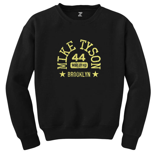 Mike Tyson 44 Wins by Knockout Siyah Sweatshirt
