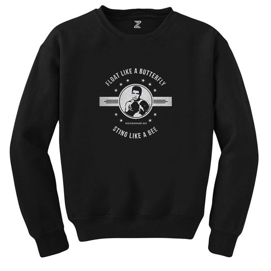 Muhammed Ali Butterfly Siyah Sweatshirt