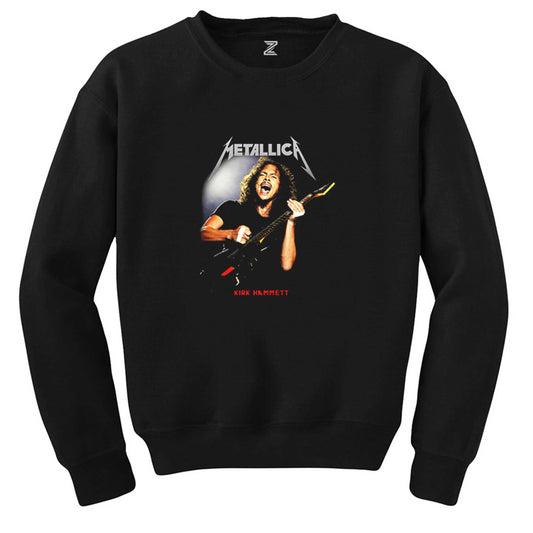 Metallica Kirk Hammet Guitar Siyah Sweatshirt