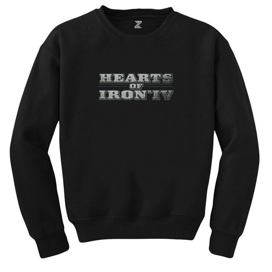 Hearts of Iron IV Silver Logo Siyah Sweatshirt
