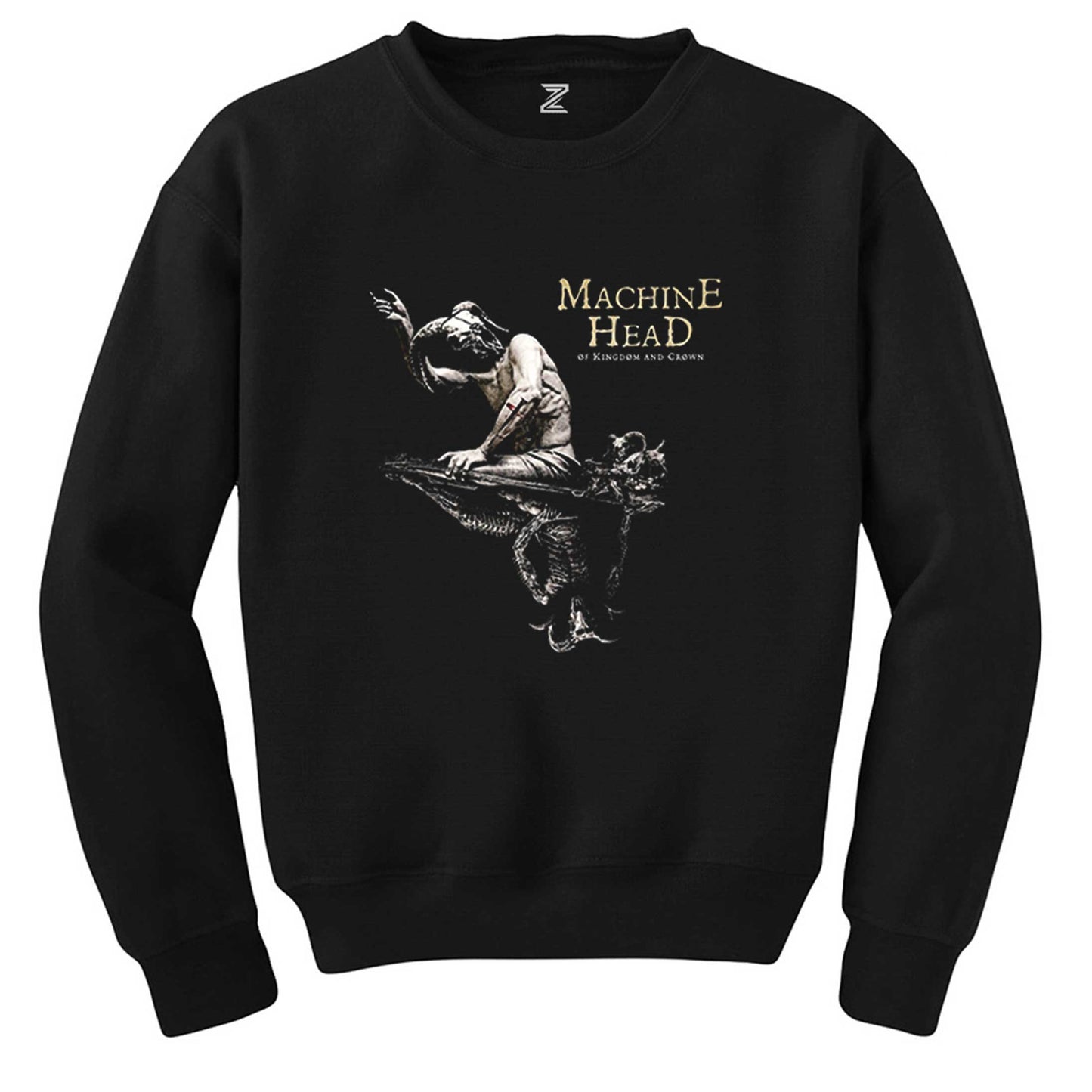Machine Head Of Kingdom and Crown Siyah Sweatshirt