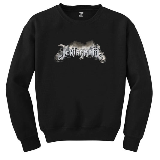 Pentagram Yazı Logo Siyah Sweatshirt