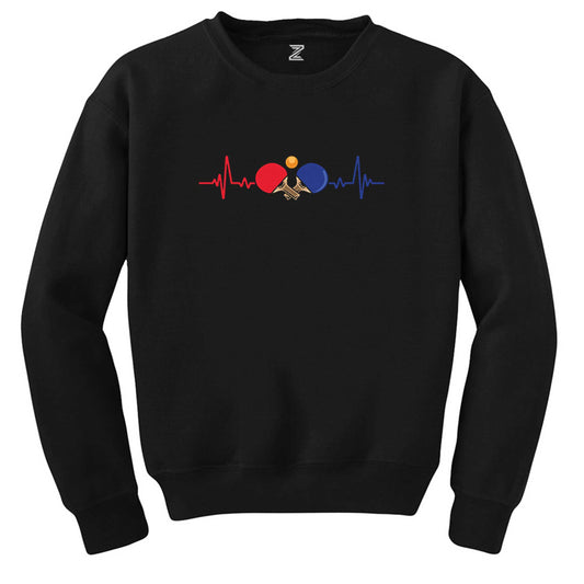 Ping Pong Heartbeat Siyah Sweatshirt