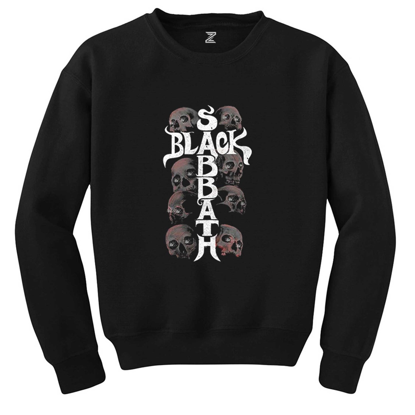 Black Sabbath Skull Siyah Sweatshirt