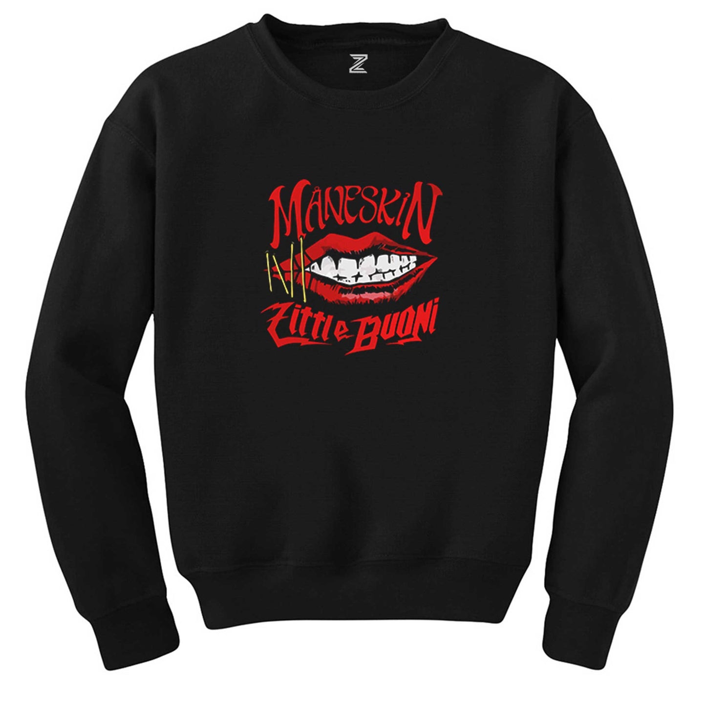 Maneskin Zitti E Buoni Siyah Sweatshirt