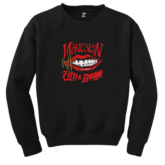 Maneskin Zitti E Buoni Siyah Sweatshirt
