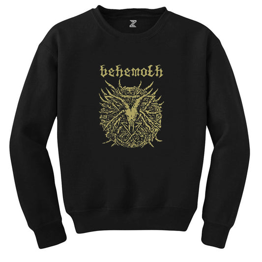 Behemoth Goat Pentagram Siyah Sweatshirt