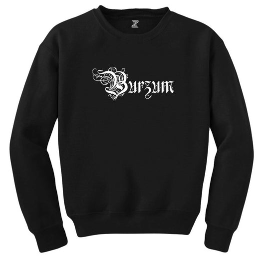 Burzum Design Logo Siyah Sweatshirt