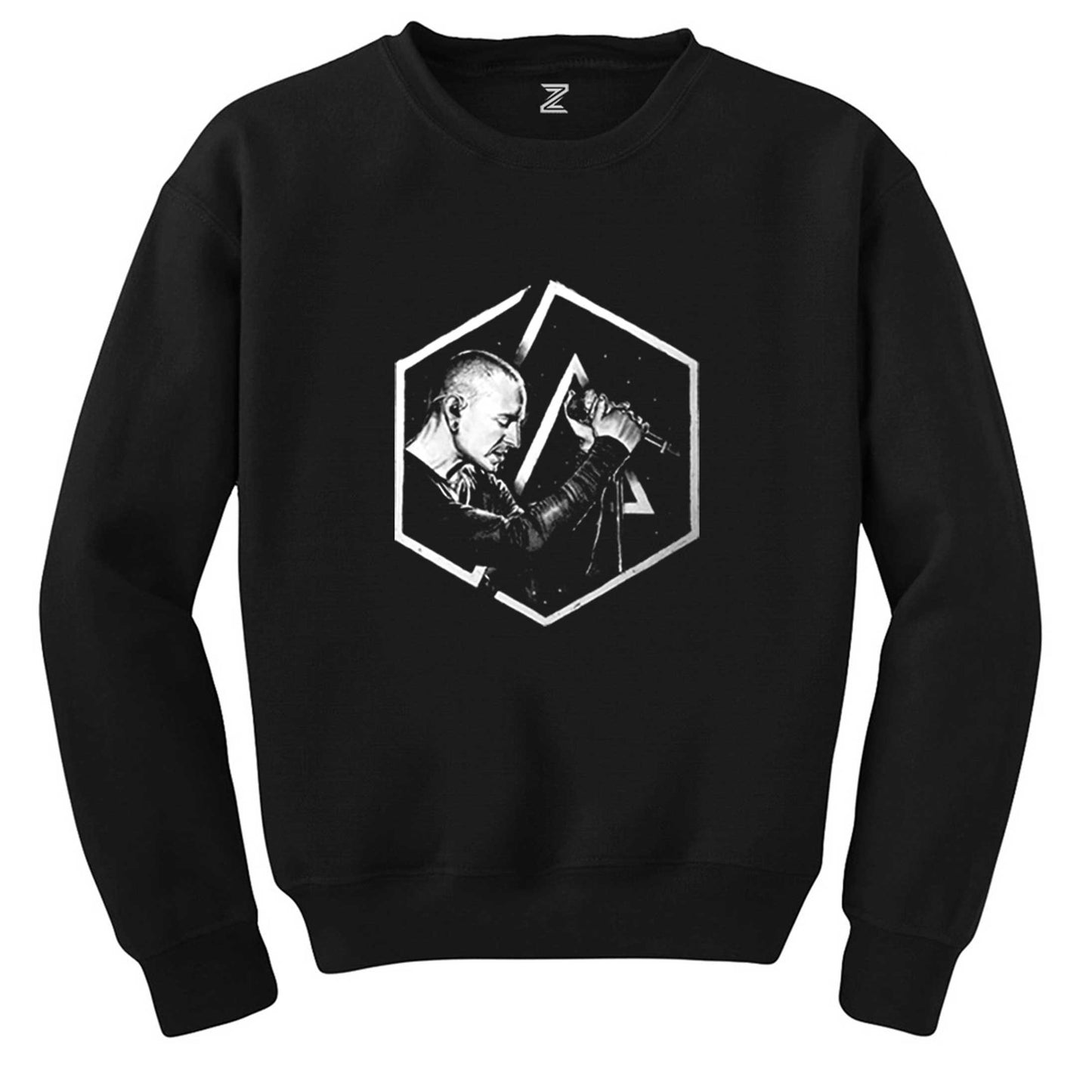 Linkin Park Chester Logo Siyah Sweatshirt